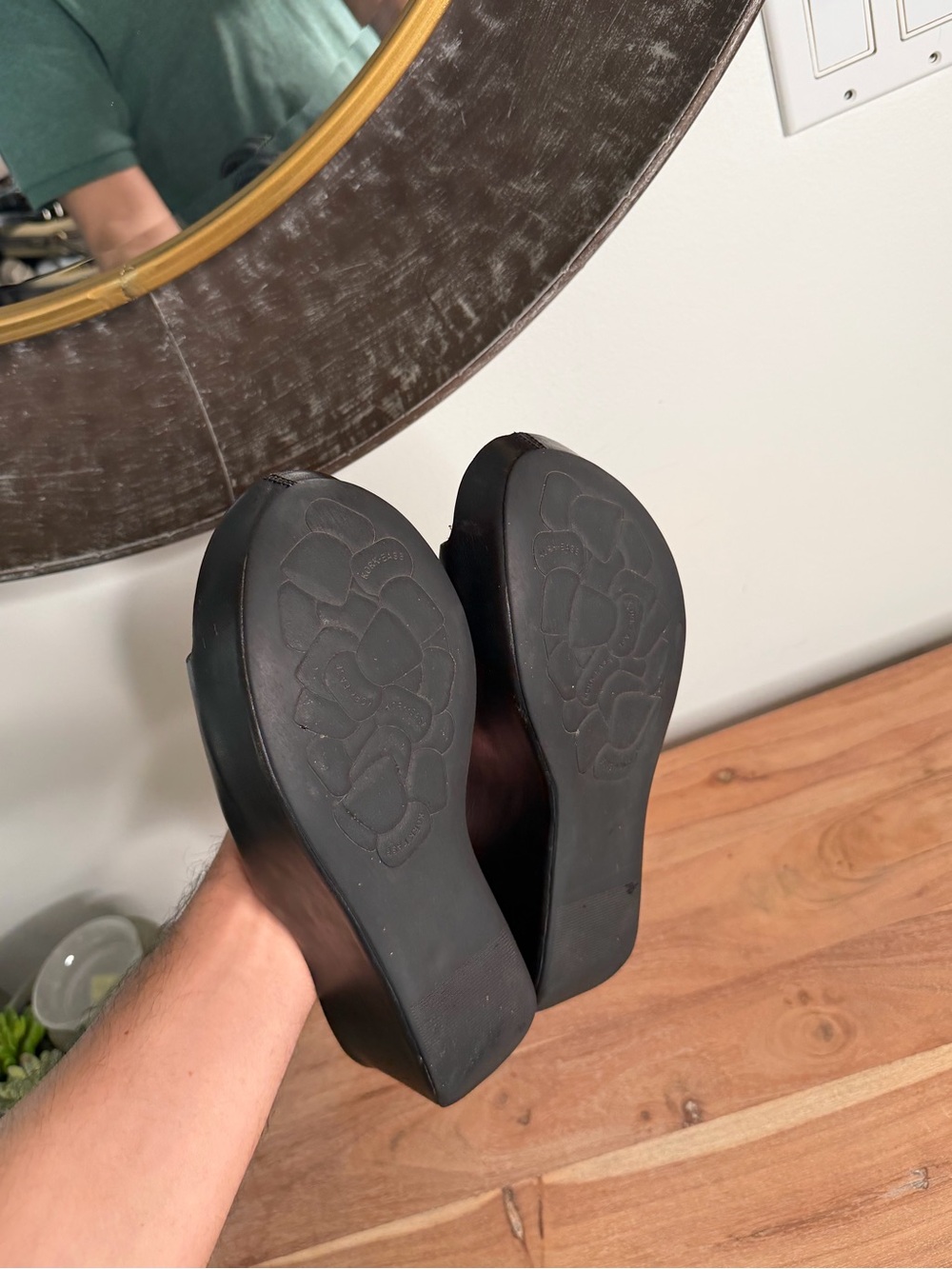 Kork-Ease Black Leather Platform Mule - Picture 5 of 5